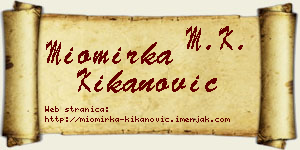 Miomirka Kikanović vizit kartica